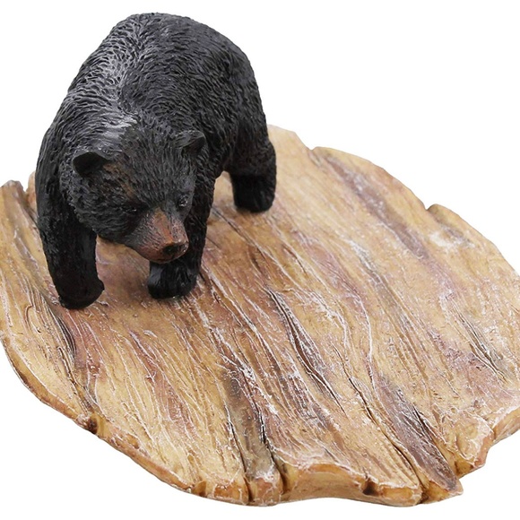Black Bear Soap, Change, Coins, or Jewelry Dish - Rustic Decor - Picture 4 of 4